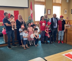 Three Syrian Families Sworn in as Canadian Citizens in the Town of New Glasgow
